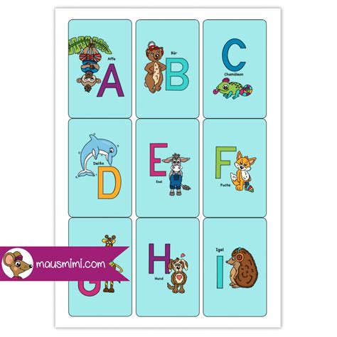 Dieses spiel gehört zur kategorie lehrreich. ABC Karten Spiel Buchstaben Alphabet mit Tieren in 2020 ...
