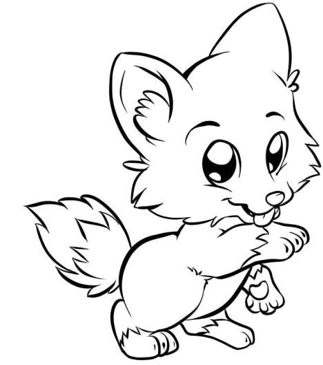 Cute Baby Fox Coloring Pages Part 2
