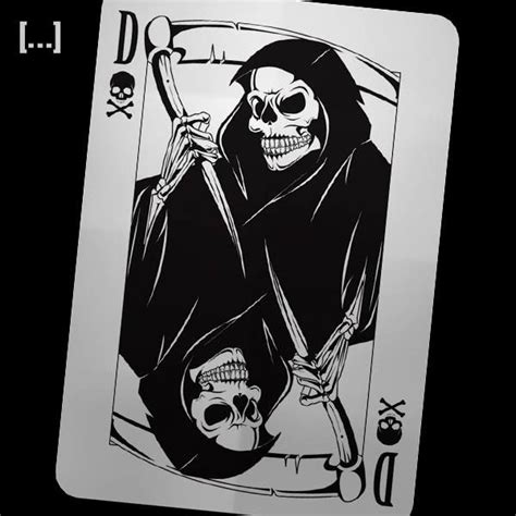 Dead Mans Hand Grim Reaper Playing Card Design Trosoman Card