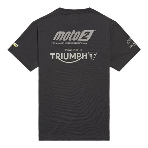 Triumph Moto2 Back Print T Shirt 2022 Black Streetbike Clothing