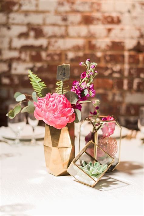 Gold Geometric Table Centrepieces Looking For Create An Art Deco Or