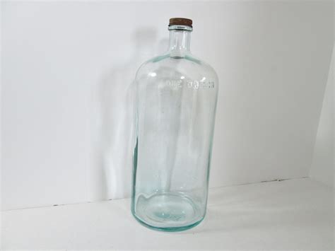 Vintage One Gallon Glass Bottle Green Aqua By Girlpickers On Etsy