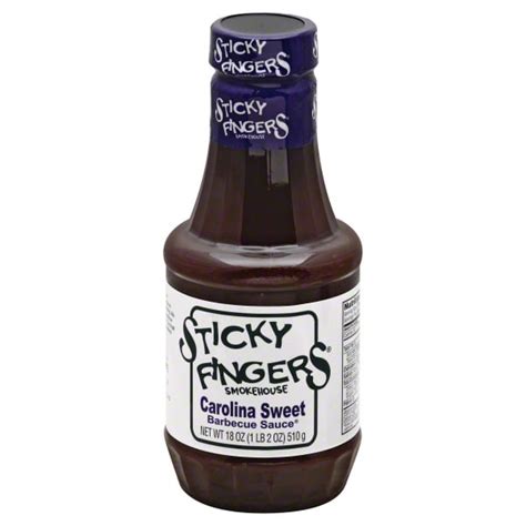 Sticky Fingers Smokehouse Carolina Sweet Barbecue Sauce 18 Oz