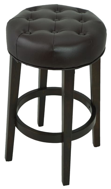 Bar Stools And Kitchen Counter Stools Tufted Backless Counter Stool In