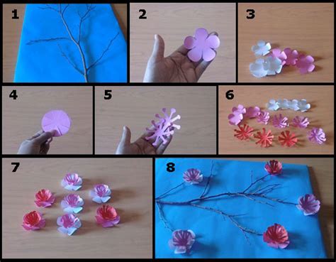 Cara membuat buket jajan dari kertas kado yang mudah dan simpel. Ide Kreatif Membuat Hiasan Dinding Bunga Sakura dari Kertas