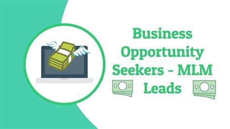 Business Opportunity Seekers Mlm Leads Youtube