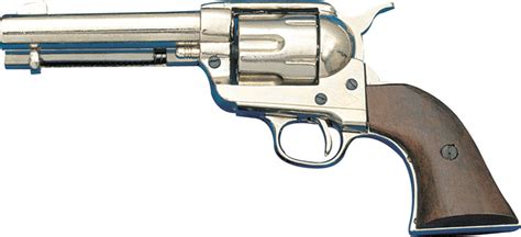 Denix Replica 45 Peacemaker Nickel Army Revolver Pistol 1186nq