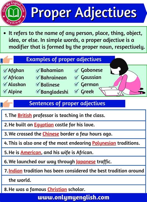 Proper Adjectives Definition Examples And List Proper Noun