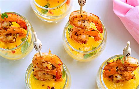 Succulent Shrimp Shooters Recipe With Mango Sauce Best Appetizer