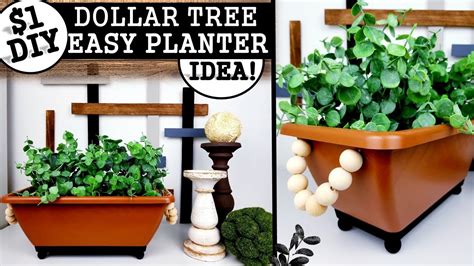Diy Dollar Tree Planter 5 Minutes Easy Home Decor Ideas 2020 Youtube
