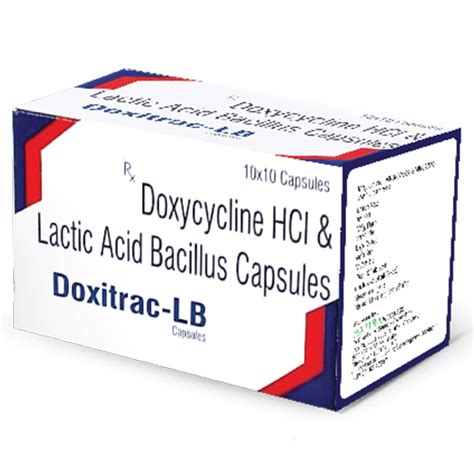 Doxycycline Hydrochloride 100 Mg With Lactic Acid Bacillus Capsules