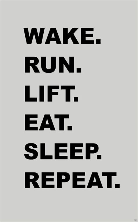 buy wake run lift eat sleep repeat wall decor vinyl decal gym workout