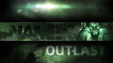 Outlast Banner Template Gaming Horror Banner 2017 Youtube