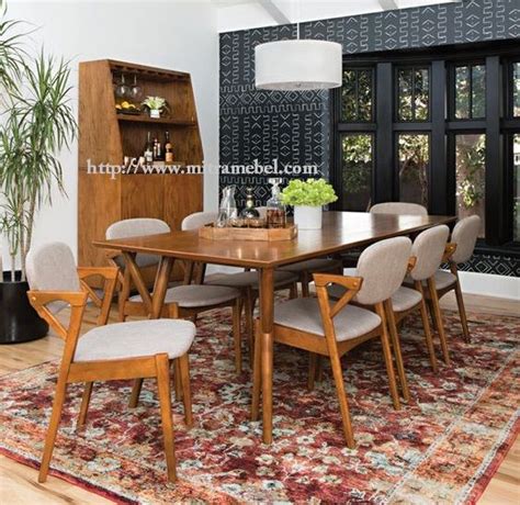 set meja makan minimalis retro  produk furniture set meja