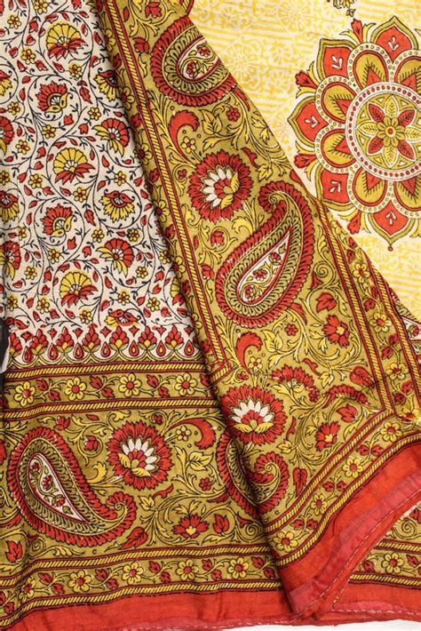 Vintage Indian Pure Silk Saree Printed Fabric Sari Recycled Etsy
