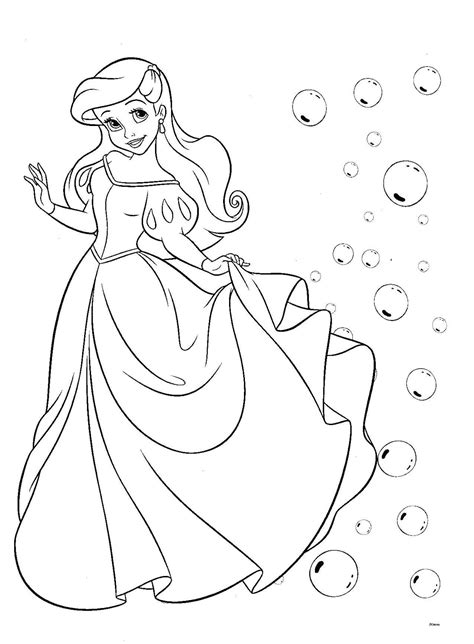 Dibujos Para Colorear Pintar Imprimir Princesas Disney Para