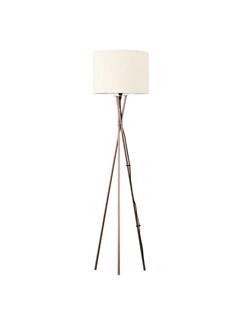 Bedford Copper Tripod Floor Lamp With Black Shade Floor Lamp Drum Shade Tripod Lamp