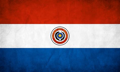 Fotos De La Bandera De Paraguay Bandera De Paraguay Hecha De Pintura De Pincel Metálico En