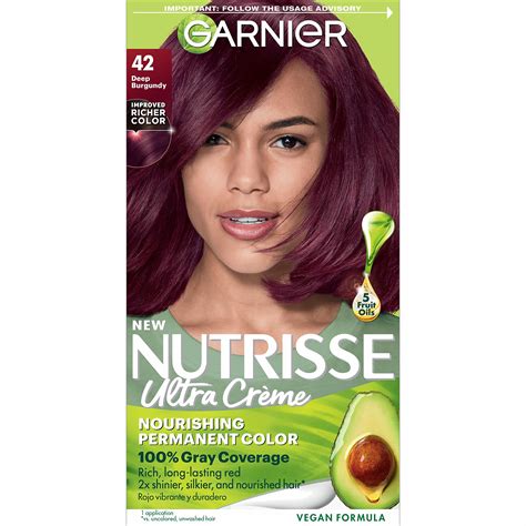 Buy Garnier Hair Color Sse Nourishing Creme 42 Deep Burdy Black Cherry Red Permanent Hair Dye