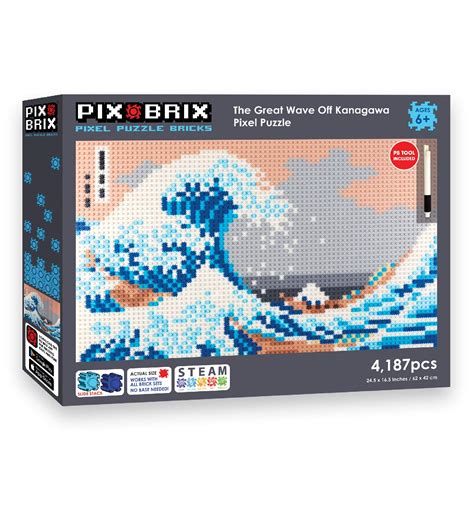 Buy Pix Brix Pixel Art Puzzle Bricks The Great Wave Off Kanagawa