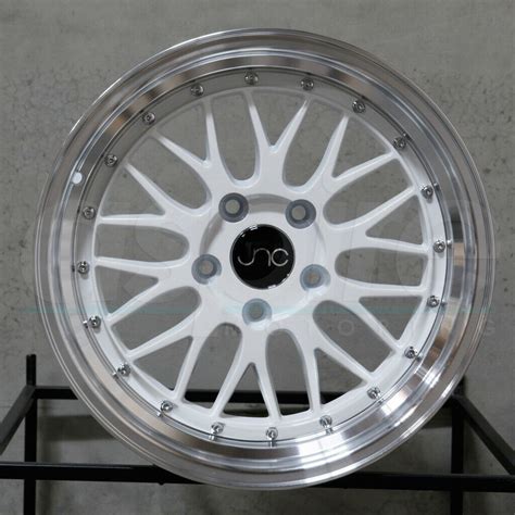 One 18x8 Jnc 005 Jnc005 5x100 34 White Machine Lip Wheel New Wheels