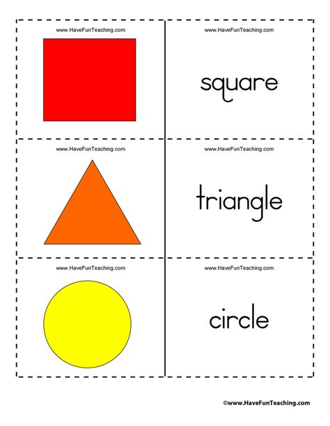 Shapes Flash Cards Have Fun Teaching