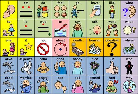 Communication Board With Symbols Autistic Students Language Therapy