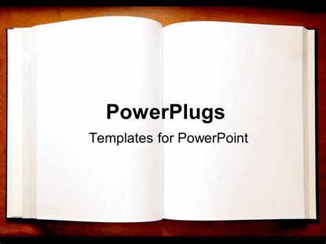 Powerpoint Template An Open Book With Blank Pages As A Metaphor On A