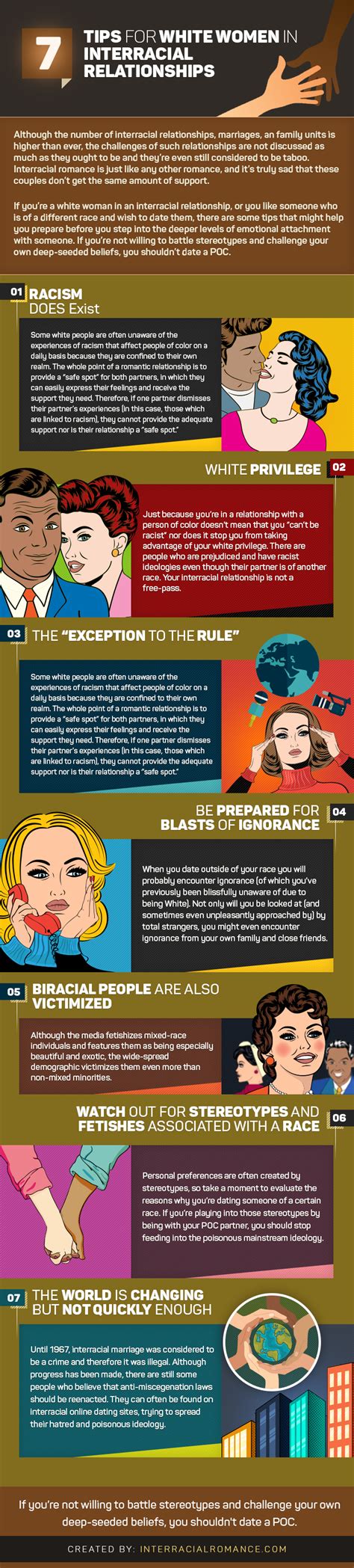 7 Tips For White Women In Interracial Relationships Infographic