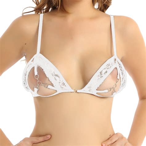 womens sexy see through lace bra top cupless cage lingerie bralette lingerie ebay
