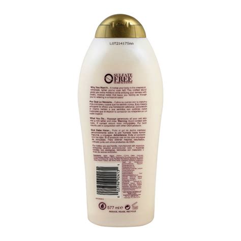 Purchase Ogx Extra Creamy Coconut Miracle Oil Body Wash Sulfate Free 577ml Online At Best