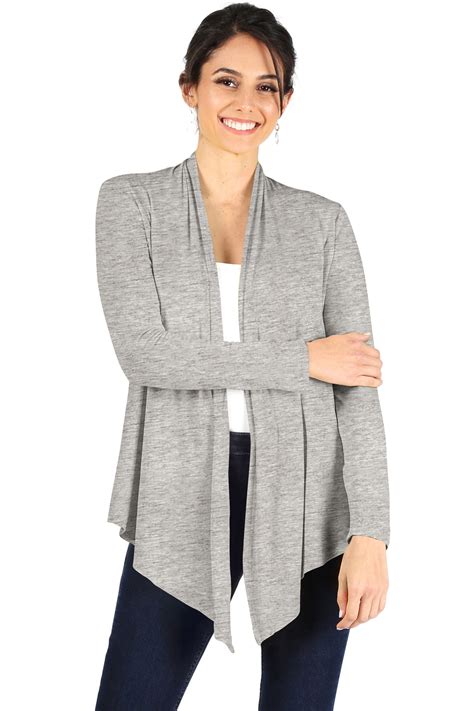 simlu open front cardigan reg and plus size lightweight cardigans for women long sleeves