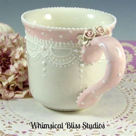 Whimsical Bliss Studios Tea Cups Vintage China Tea Sets Pottery Slip
