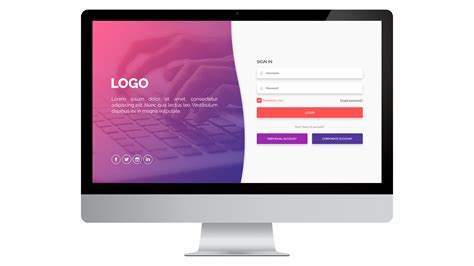 Login Page Design On Behance