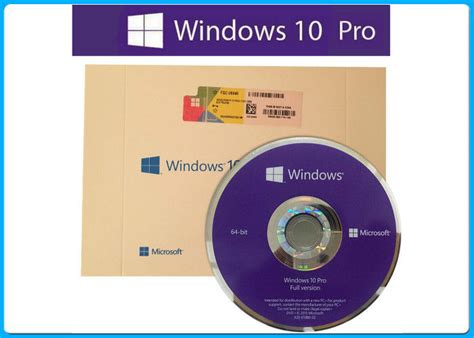 Geniune Microsoft Windows 10 Pro Professional French 64 Bit Dvd Package