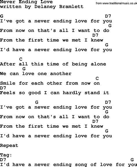 Loretta Lynn Song Never Ending Love Lyrics And Chords