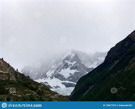 Views Of Snow Peaks And Glaciers Of Andes Mountains Patagonia