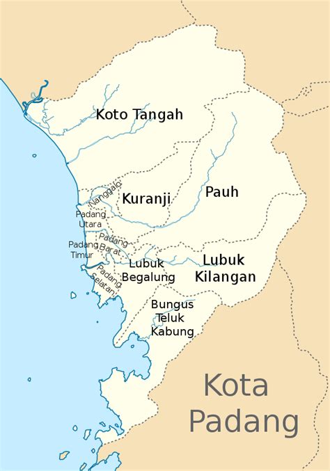 Peta Kota Padang Lengkap Dengan Batas Wilayah Tarunas