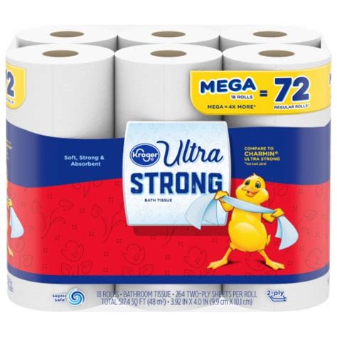 Kroger® Ultra Strong Mega Roll Toilet Paper 18 Rolls Ralphs