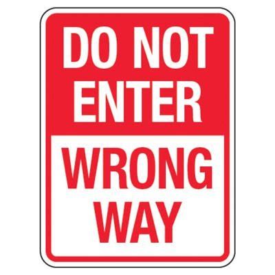 Reflective Traffic Reminder Signs Do Not Enter Wrong Way Seton