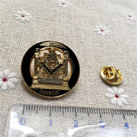 100pcslot Wholesale Custom 1 Masonic Freemasonry Brooches Round Lapel