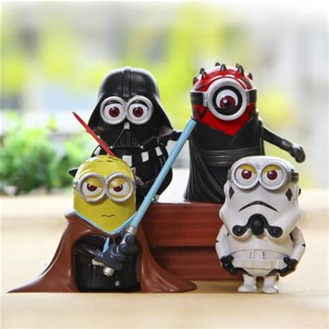 4pcs Star Wars Minions Action Figures Toys