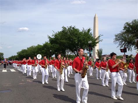 The national memorial day parade, the nation's largest memorial day event, takes place annually in the nation's capital. Peters Township High School Marching Band at the 2014 ...