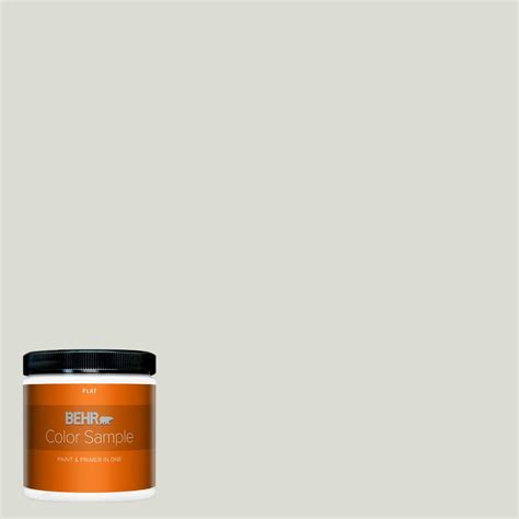 Behr Premium Plus 8 Oz Bwc 29 Silver Feather Flat Interior Paint And