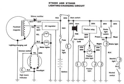 Various wiring diagrams for the old bikes. The Yamaha XT500 TT500 Forum • View topic - Simple Electrical Set Up