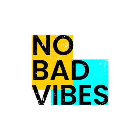 Premium Vector No Bad Vibes Text Lettering