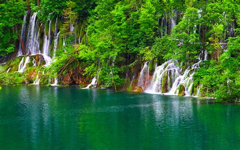 Fondos De Pantalla 1920x1200 Cascadas Lago Croacia Plitvice Lakes