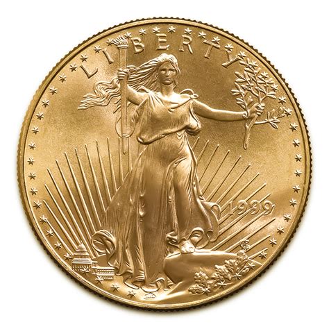 1999 American Gold Eagle 110 Oz Uncirculated Golden