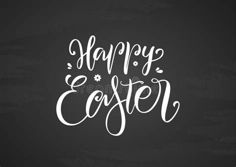 Happy Easter Background Chalkboard Stock Vector Illustration Of