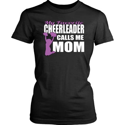 My Favorite Cheerleader Calls Me Mom Cheerleading Mom Shirts Purple